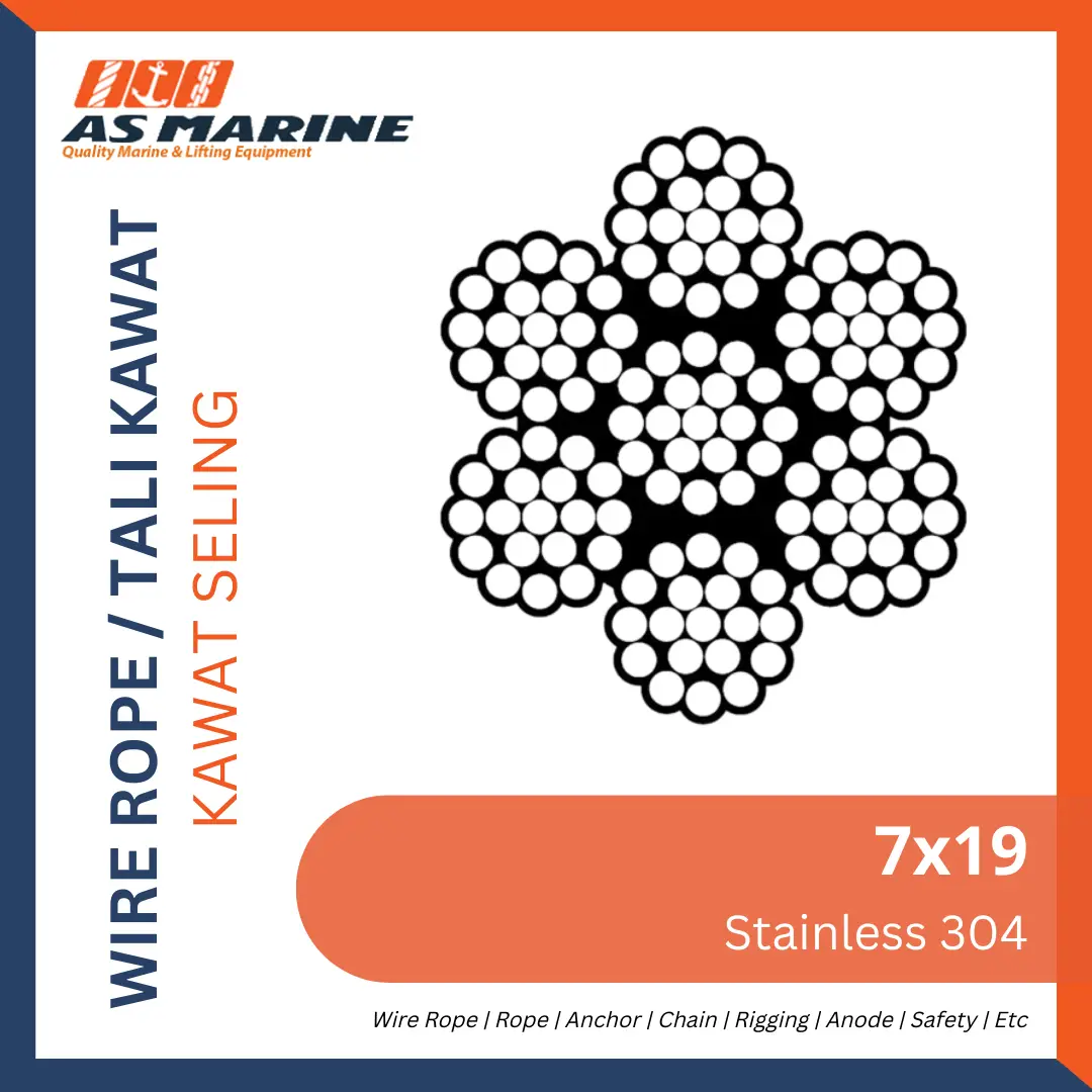 Wire Rope / Kawat Seling 7x19 Stainless Steel 304